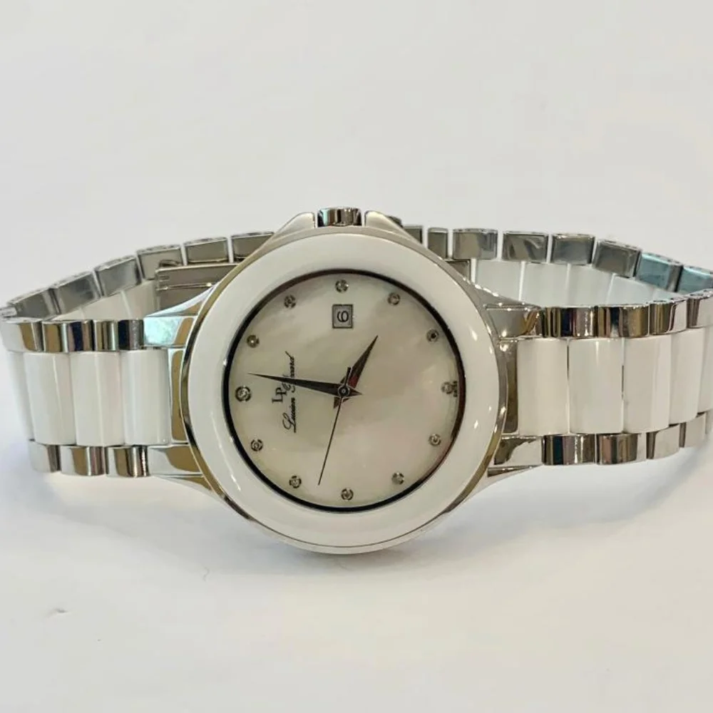 Lucien Piccard Men's Swiss Stainless Steel White Watch 28001WH